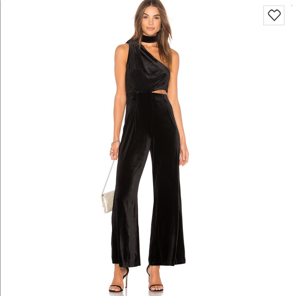 Revolve velvet jump suit new with tags